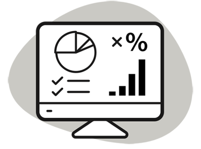 Evidence Base icon - image of desktop computer