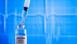 Generic vial of COVID-19 vaccine and syringe